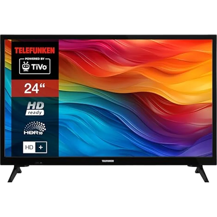 TELEFUNKEN 24 Zoll Smart TV XH24TO550S (HD-Ready, HDR, Triple-Tuner, 6 Monate HD+ inkl.) - Schwarz – Bild 1