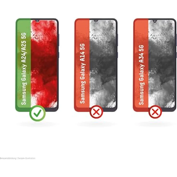 DISPLEX Smart Glass Displayschutzglas für Samsung Galaxy A25, 9H Härte, ultra-dünn, Anti-Fingerprint, Made in Germany – Bild 3