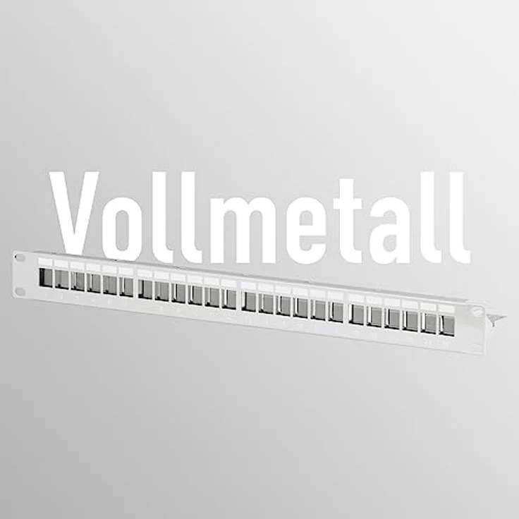EFB-Elektronik Verteilerfeld Patchpanel 19 Zoll 1HE, 24-Port, grau, platzsparend und wartungsfreundlich – Bild 2