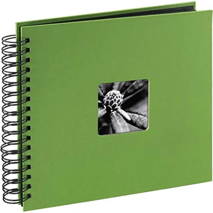 Hama Fotoalbum, 28 x 24 cm, 50 schwarze Seiten, 25 Blatt, mit Ausschnitt für Bildeinschub, Fotobuch apfelgrün - Preisvergleich – Bild 4