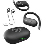 PowerLocus Move Open Ear Bluetooth-Kopfhörer, 6 Stunden Akkulaufzeit, Schwarz