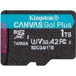 Kingston Canvas Go Plus microSDXC Speicherkarte 1TB, Gen4 200MB/s A2 U3 V30, Einzelpaket, ohne Adapter