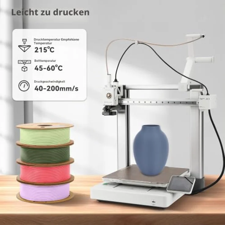 3DHoJor Matte PLA Filament Dunkelgrau, 1KG 1.75mm, hohe Zähigkeit und verbesserte Haftung, vakuumversiegelt – Bild 2