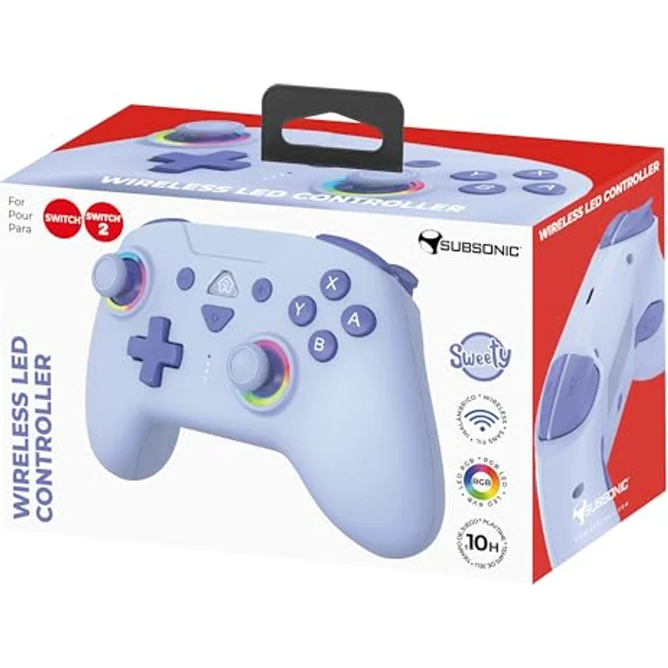 Subsonic LED Sweetie Blue, Wireless Controller für Nintendo Switch mit programmierbaren LEDs und Turbo-Funktion – Bild 8
