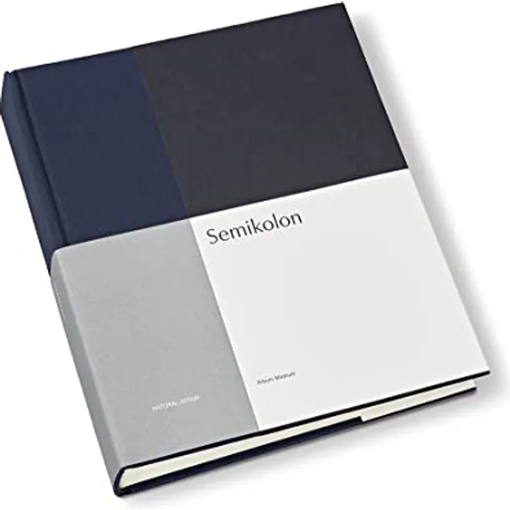 Semikolon 368750 Foto-Album Medium Natural Affair – 21,1x25,5 cm, 80 Seiten cremeweiß, für 160 Fotos – Midnight