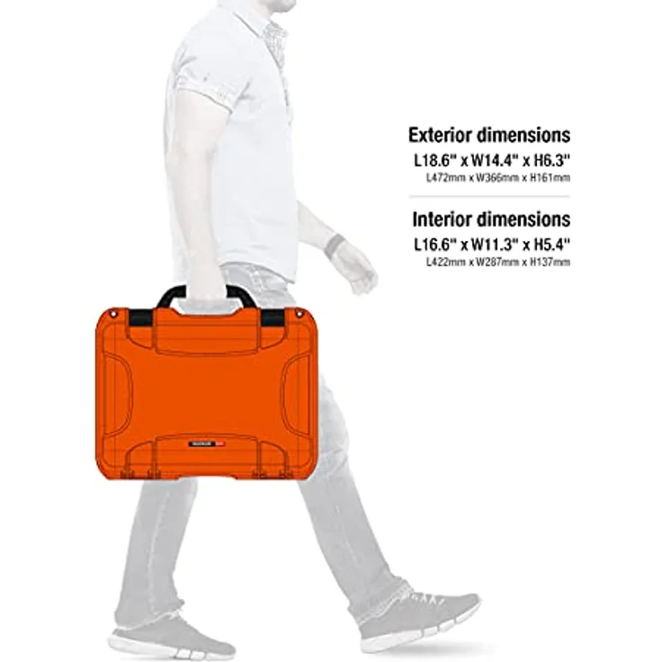 Nanuk Kunststoffkoffer 923, robuster Fotokoffer mit Schaum, wasserdicht und TSA-zugelassen, orange, 16.70 l – Bild 7