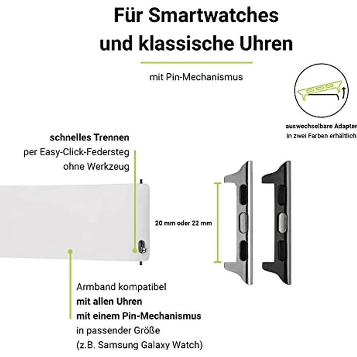 Artwizz WatchBand Silicone für Apple Watch 38/40mm - Weiss Wearables-Zubehör – Bild 4