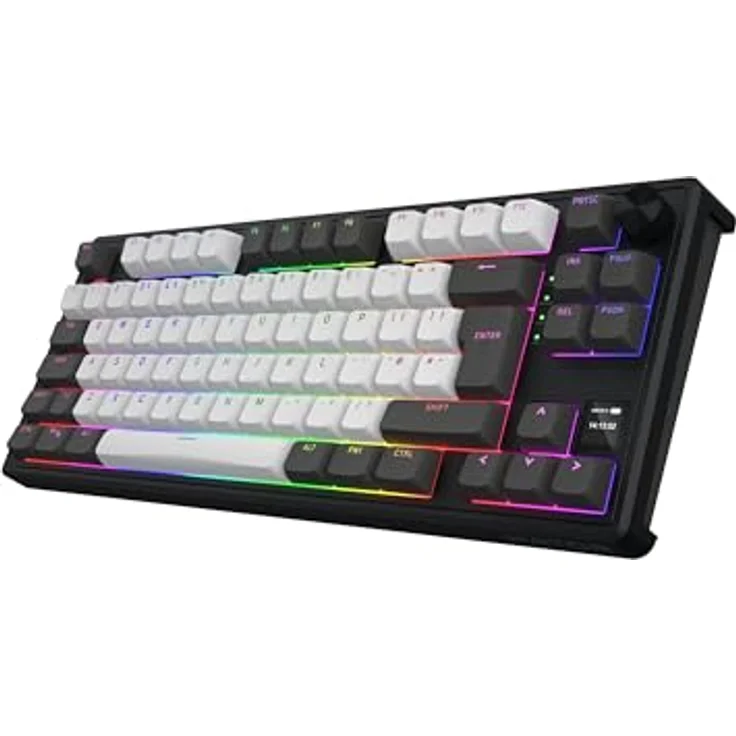 HATOR Skyfall 80 PRO Wireless Gaming Keyboard, Kabellose Gaming-Tastatur mit Silent Switches, 1300 Stunden Akkulaufzeit, RGB-Beleuchtung und TFT-Bildschirm, EU Layout – Bild 3