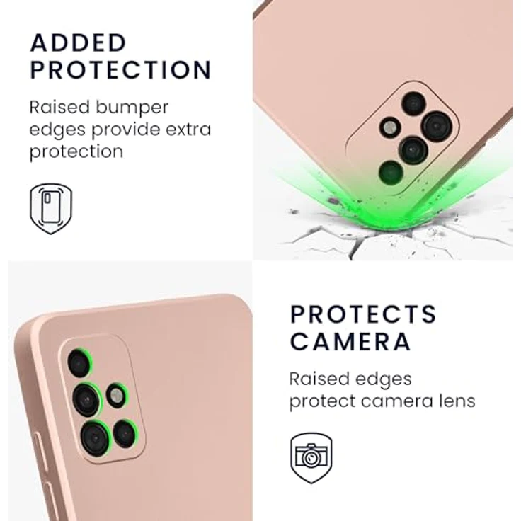 kwmobile Handyhülle für Samsung Galaxy A51 - weiche Silikon Case mit metallischem Schimmer in Metallic Rosegold - rutschfest und reißfest – Bild 3