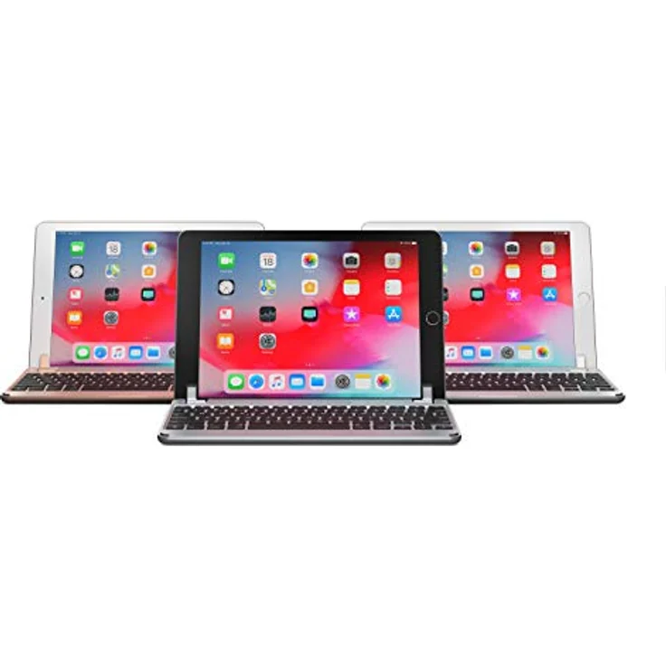 BRYDGE 9.7, Hochwertige Bluetooth Tastatur aus Aluminium, deutsches Layout QWERTZ, fürs iPad 2018 und 2017 (6. & 5. Generation), iPad Pro 9.7, iPad Air 1 & Air 2, silber – Bild 7