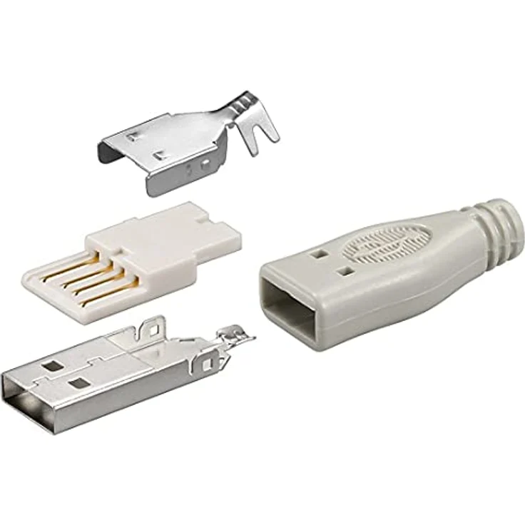 USB A Stecker - Lötversion inkl. Tülle – Bild 2