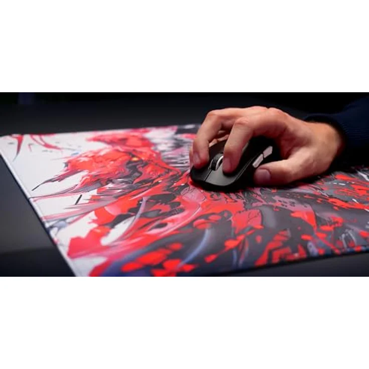 CHERRY XTRFY GP6, Gaming-Mauspad aus Stoff, ultra-glatte Oberfläche, extra-weiche rutschfeste Gummiunterseite, 460 x 400 mm, Hydrus Red – Bild 3