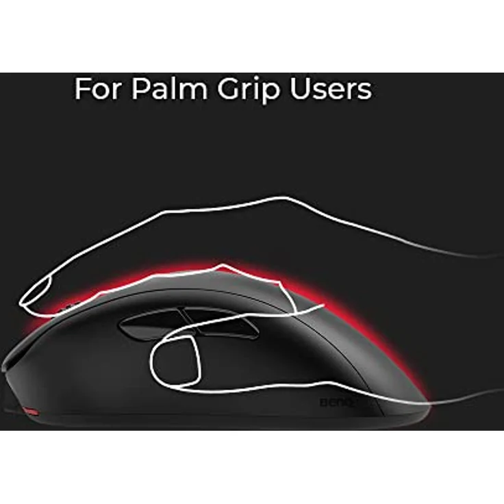 BenQ - Zowie EC3-CW Drahtlose, ergonomische Gaming-Maus für Esports | Verbesserter Empfänger | Mausrad mit 24 Stufen | Ohne Treiber | Mattschwarze Beschichtung | Große Kleine – Bild 4