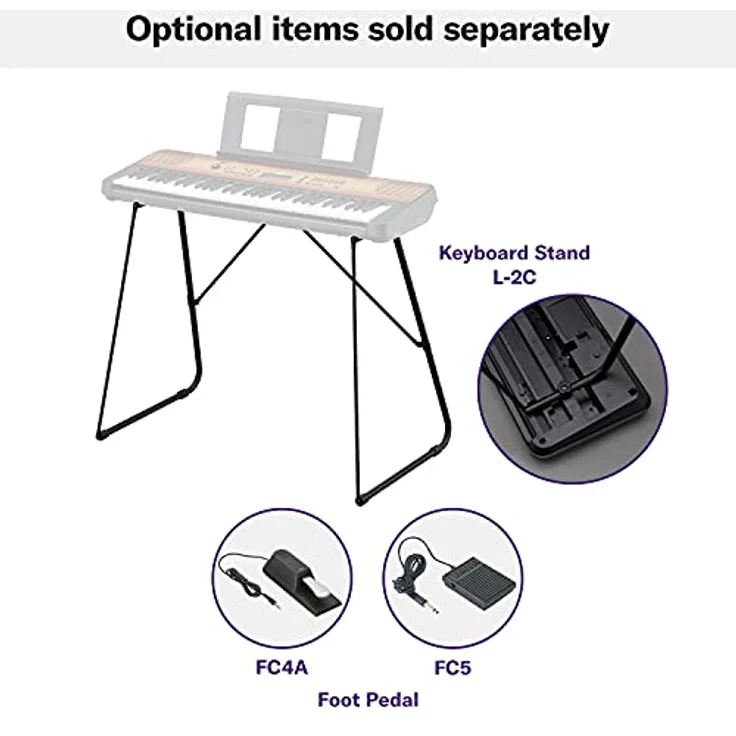 Yamaha PSR-E360MA, Home-Keyboard mit 61 Tasten, 3-stufige Übungen, Nussbaumholzdekor, Anschlagdynamik, Aufnahmefunktion – Bild 10