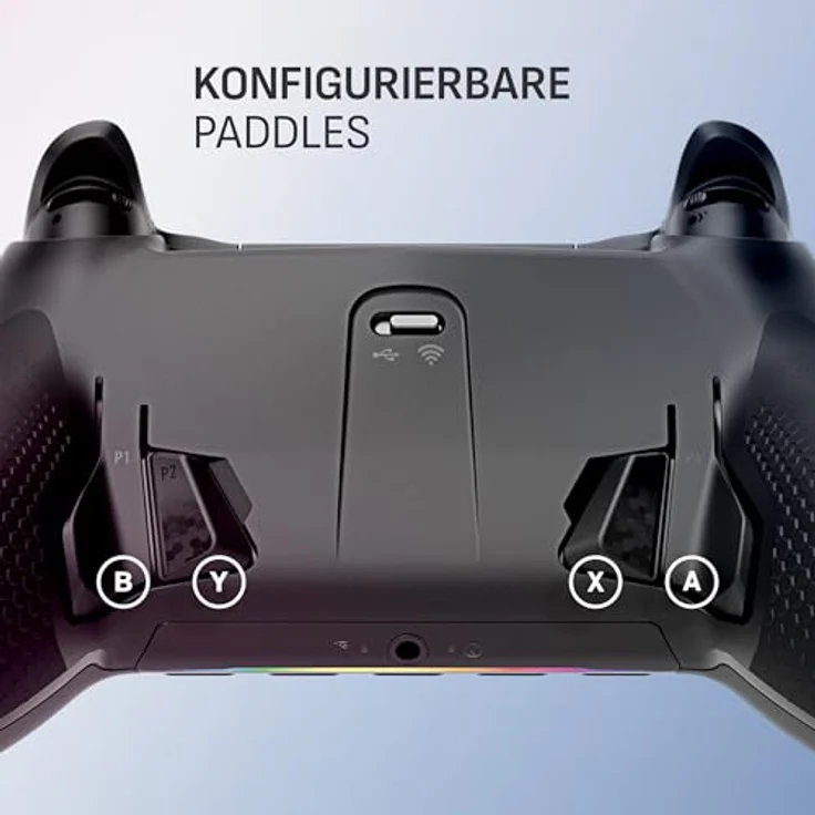 Scuf ENVISION PRO V2 (2025) Kabelloser Gaming-Controller für PC, Anti-Drift-Daumenstifte, fünf G-Tasten, wiederverwendbare Back-Paddles, Sofortauslöser, Stahlgrau – Bild 3