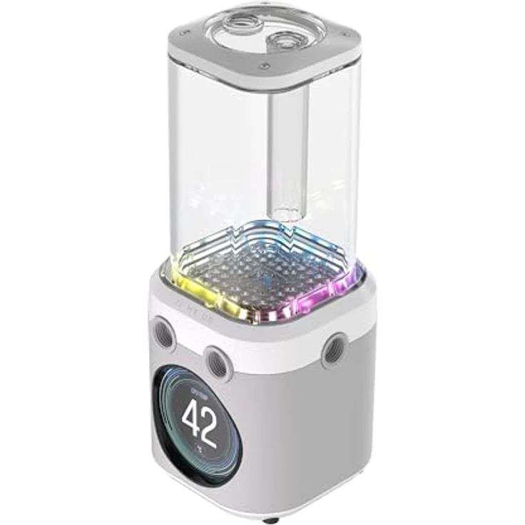 CORSAIR iCUE LINK XD6 RGB ELITE LCD-Pumpen-/Behältereinheit, FlowDrive Max-Pumpe, 480x480 IPS-LCD, integrierter Temperatursensor, 22 RGB-LEDs, Weiß – Bild 1