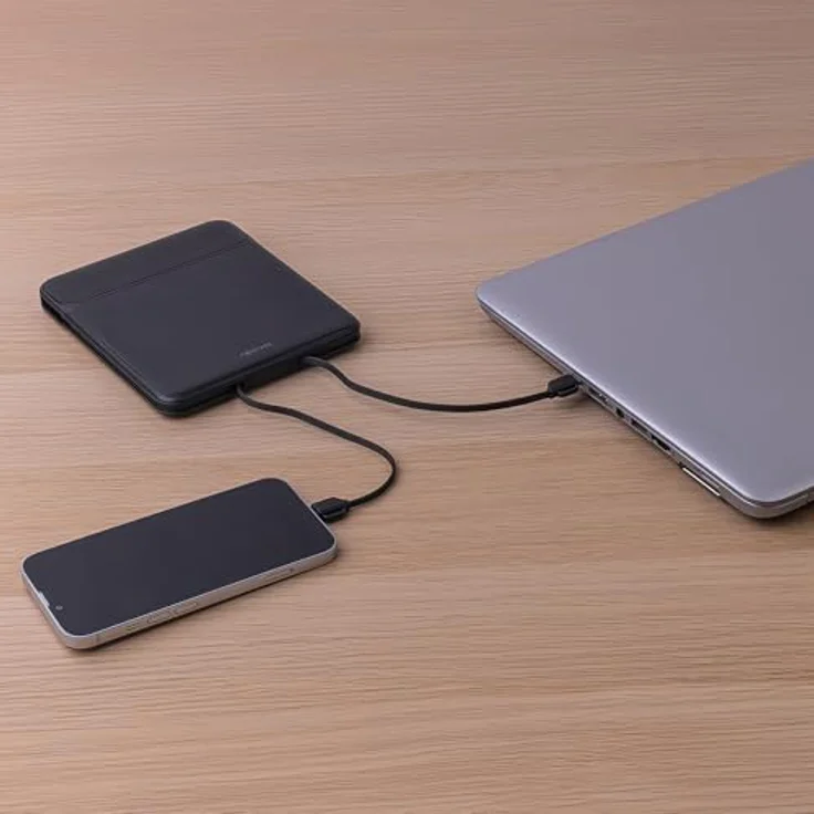 FOREVER Laptop Powerbank 20000mAh 100W Schwarz – USB C Powerbank mit integriertem Lightning Kabel, 5 Ladeanschlüssen, Schnellladefunktion für Laptop & Smartphone, kompaktes Design mit LED-Display – Bild 2