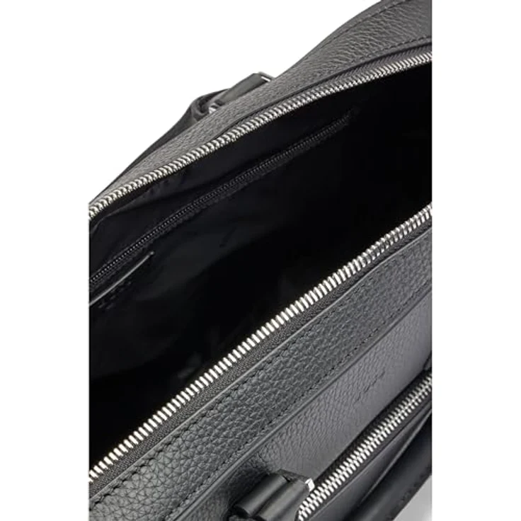BOSS Aktentasche New Crosstown_S, Laptop-Tasche aus hochwertigem Rindsleder, schwarz – Bild 6