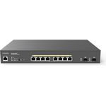 EnGenius ECS2510FP, voll verwalteter Layer 2+ Switch mit 10 Ports, 8x 2.5 GbE, PoE Budget 240W, 8x PoE++ bt, 2x SFP+, schwarz