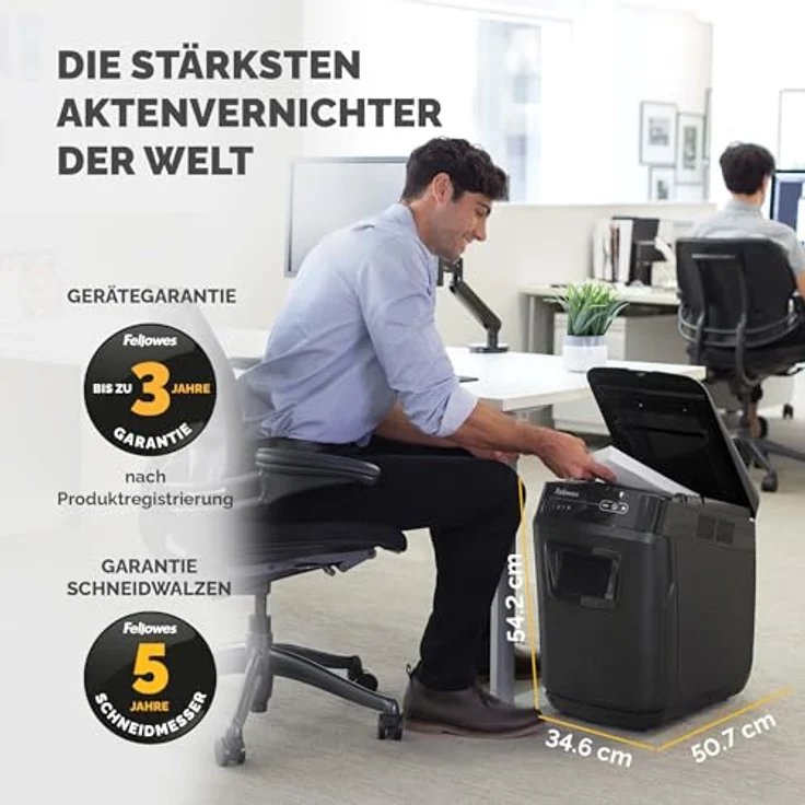 Fellowes Auto-Feed 150C Partikelschnitt Aktenvernichter (P-4), 150 ...
