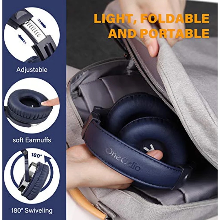 OneOdio OneOdio Pro-10 DJ Over Ear Kopfhörer Kabelgebunden Stereo Blau High-R Kopfhörer – Bild 5