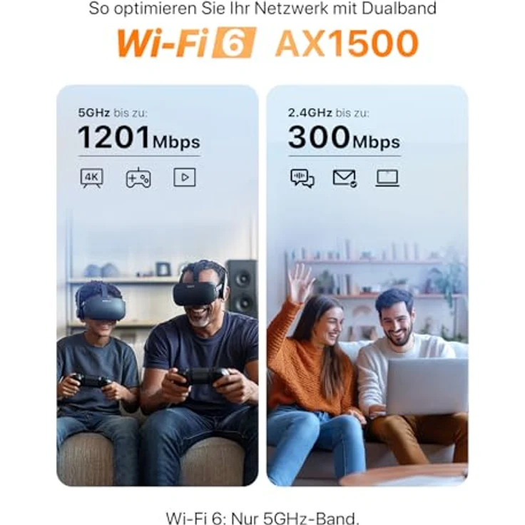 Tenda 5G01 AX1500 Wi-Fi 6 Router, Dual-Band bis 2200 Mbit/s, 5G NR, Weiß – Bild 7