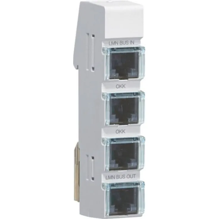 Hager ZZ12LMN04P LMN-Modul mit 4x RJ12-Buchsen, passiv, 1 PLE