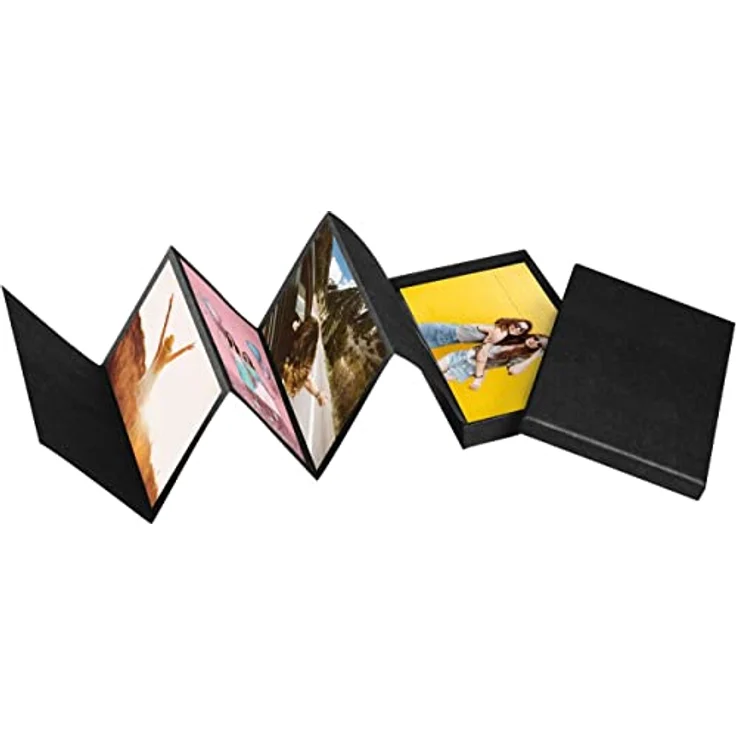 walther design Leporello Fotobox schwarz, DIY Fotobox für 11 Fotos im Format 10 x 15 cm – Bild 2