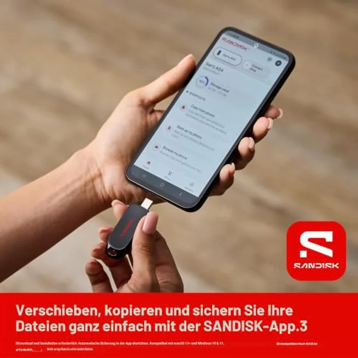 SanDisk USB-C Flash Drive, 128GB, USB 3.2 Gen 1 mit Lesegeschwindigkeiten bis zu 250MB/s, daumengroßes Design – Bild 7