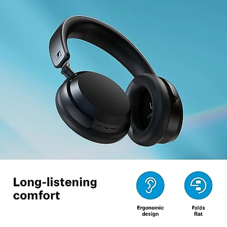 Sennheiser ACCENTUM kabelloser Bluetooth-Kopfhörer – 50 Stunden Akkulaufzeit, hochwertige Klangqualität, hybride ANC-Technologie ganzen Tag, Schwarz – Bild 5