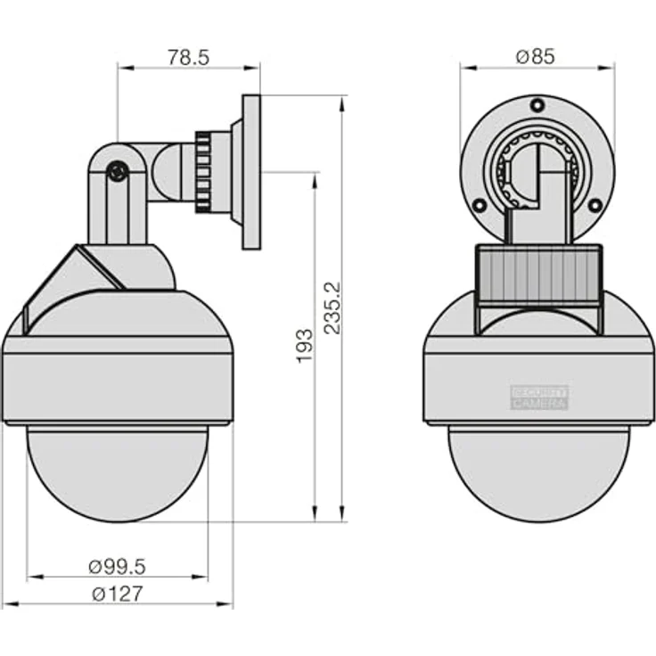 BASI Dummy Kamera Attrappe, Solarbetriebene Überwachungskamera mit rotem Blinklicht, 2-tlg. Set, IP23 geprüft – Bild 6