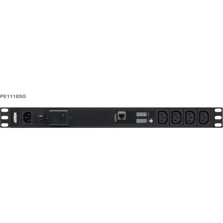 Aten PE1118SG 1U Basis PDU mit Überspannungsschutz Steckdosenleiste in Aluminiumgehäuse, Platzsparendes Design, Überstromschutz, Überspannungsschutz – Bild 1