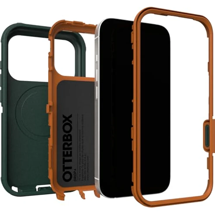 OtterBox Defender Series Pro MagSafe Hülle für iPhone 17 Pro, stoßfest, sturzsicher, 7X militärisch getestet, extrem robust, Grün – Bild 4