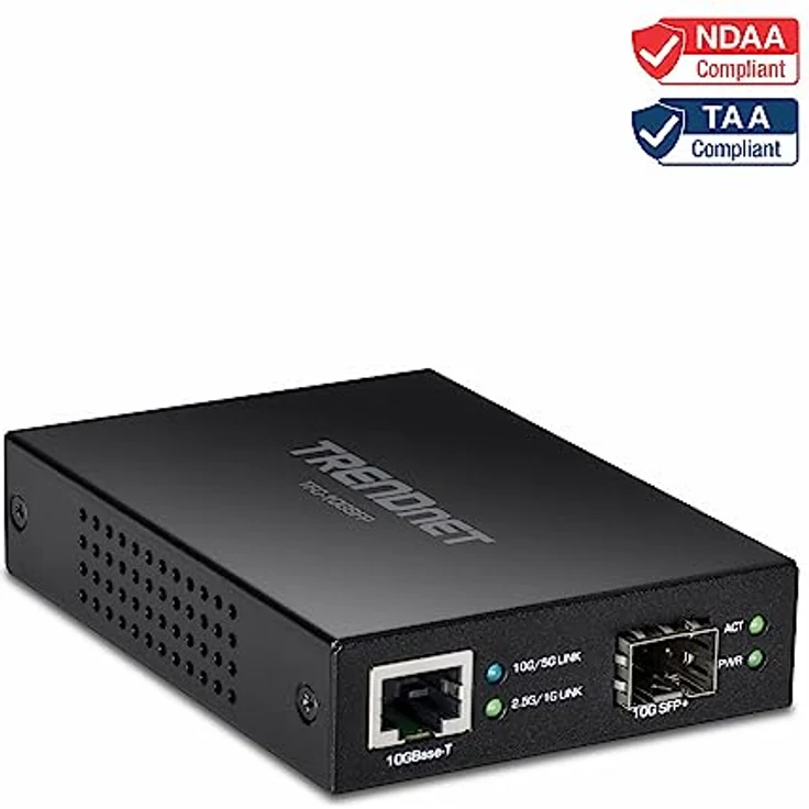 Trendnet 10GBASE-T to SFP+ Fiber Media, Transceiver, Schwarz – Bild 2