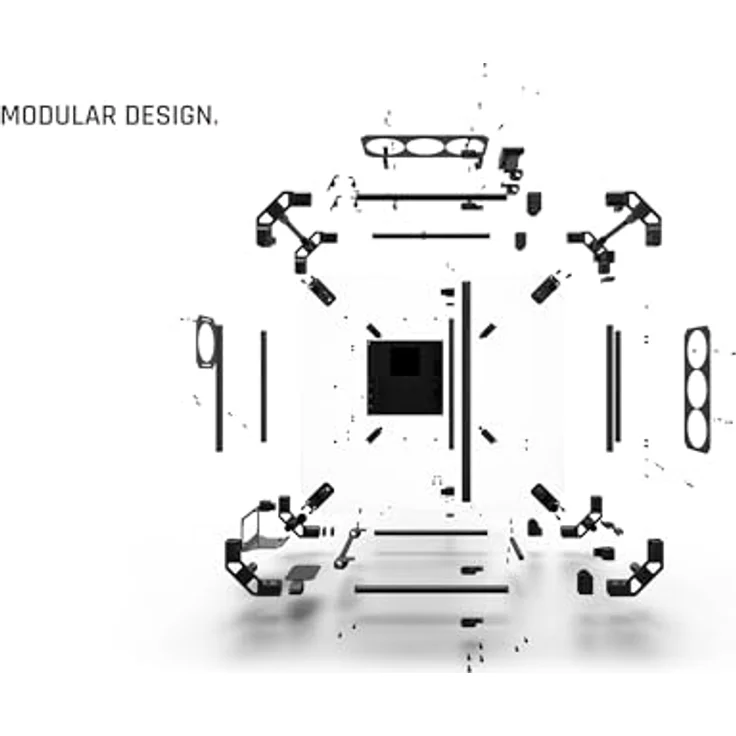 Alphacool Apex Skeleton Gehäuse, Midi-Tower, ATX - Showcase-Gehäuse aus Carbon, für Custom Wasserkühlung - Carbon/schwarz – Bild 6