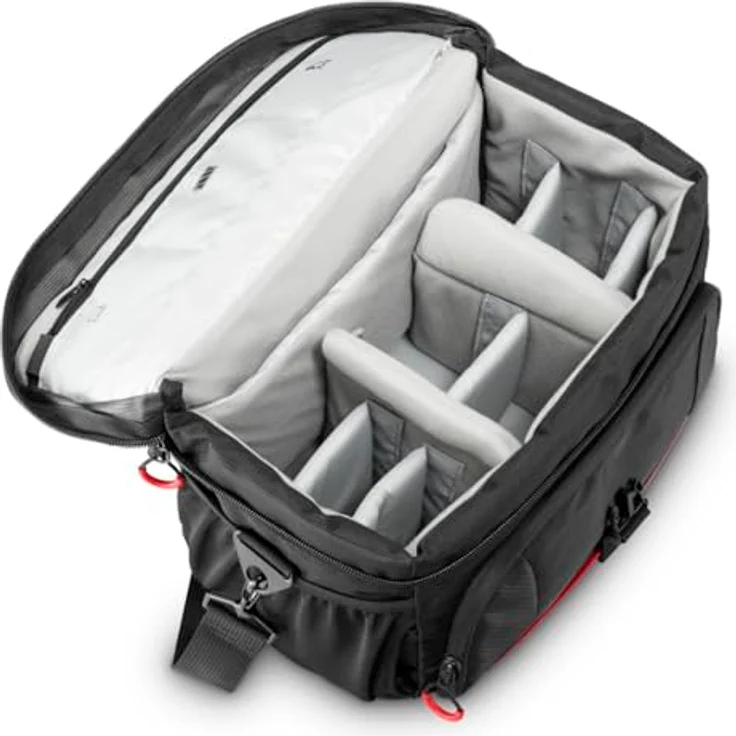 Hama Phoenix (Kamera Schultertasche), Schwarz, Tasche für digitale SLRs und System-Kameras, mit vielen Fächern und verstellbaren Inneneinteilern – Bild 5