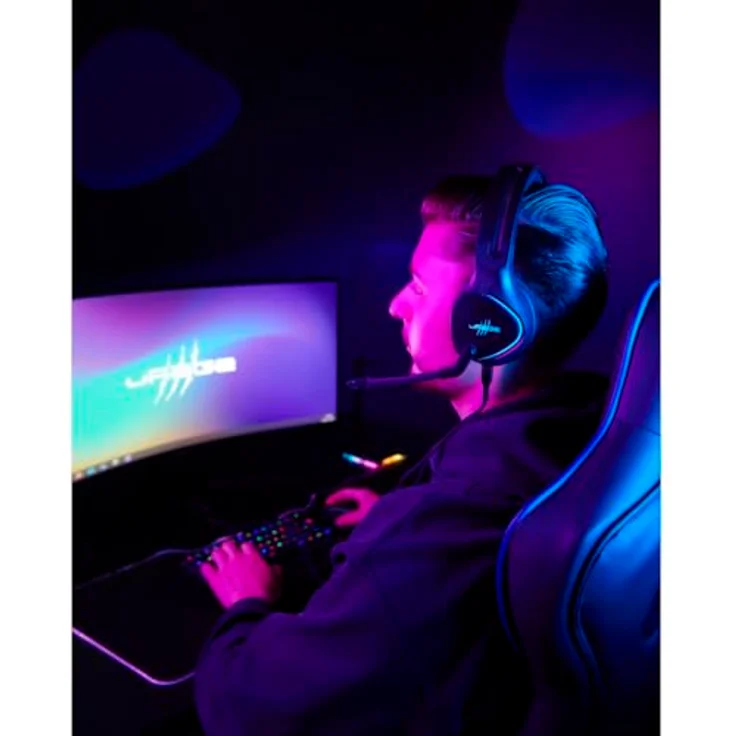 uRage Gaming-Headset SoundZ 400 V2, kabelgebundene Multi-Plattform Kopfhörer für PS5/PC, Over-Ear, schwarz – Bild 4