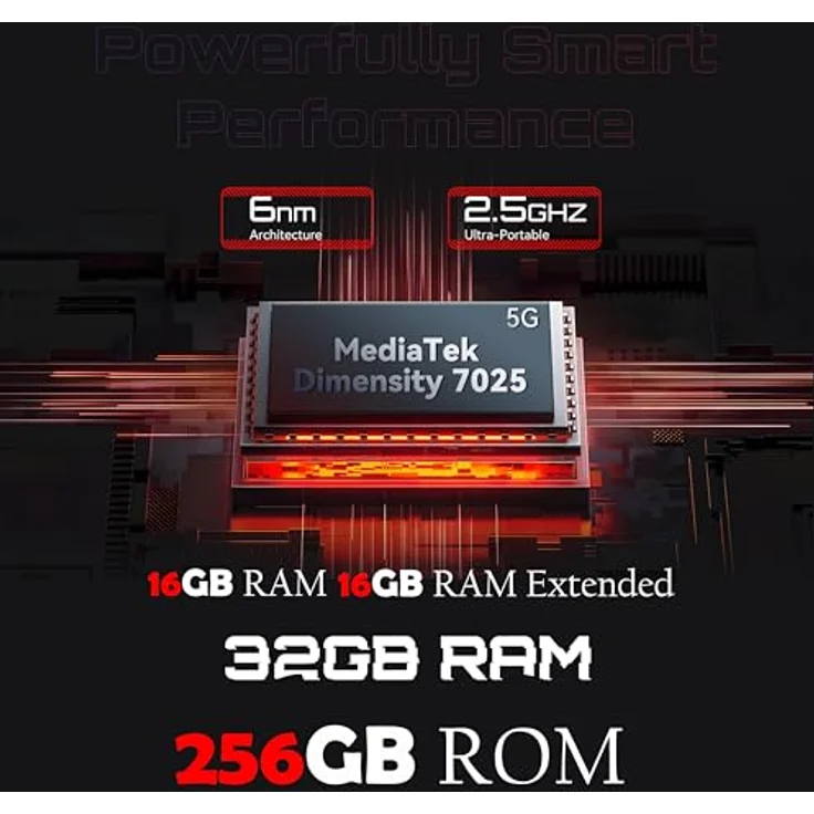 CUBOT Kingkong 11 – 5G Smartphone mit 6,72" FHD+ Display, 16GB RAM, 256GB ROM, 108MP Kamera, 10200mAh Akku, Android 15, Schwarz – Bild 4