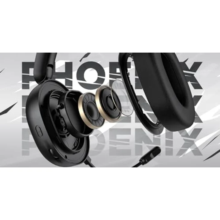 HATOR Phoenix 2 Wireless Gaming-Headset, Weiß, Hi-Res Sound, Hybrid ANC, Spatial Audio, 45h Akkulaufzeit – Bild 5