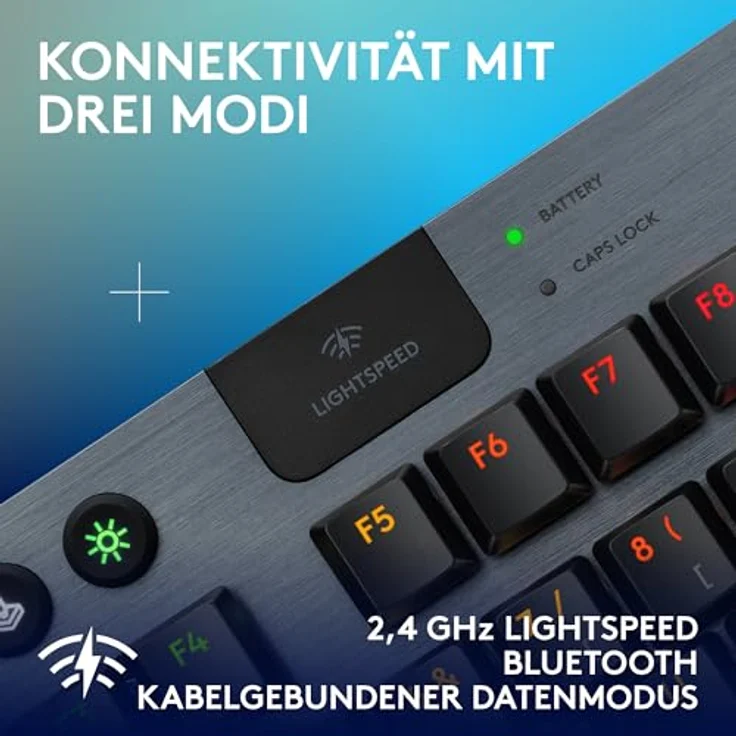 LOGITECH G915 X TKL Lightspeed, Kaihua GL Linear Gaming-Tastatur, kabellos, Aluminiumgehäuse, RGB, schwarz – Bild 6