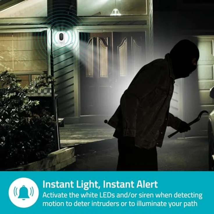 Nedis SmartLife Aussenkamera, Wi-Fi Spotlight 3MP Full HD 1296p, IP65, batteriebetrieben, weiss – Bild 8