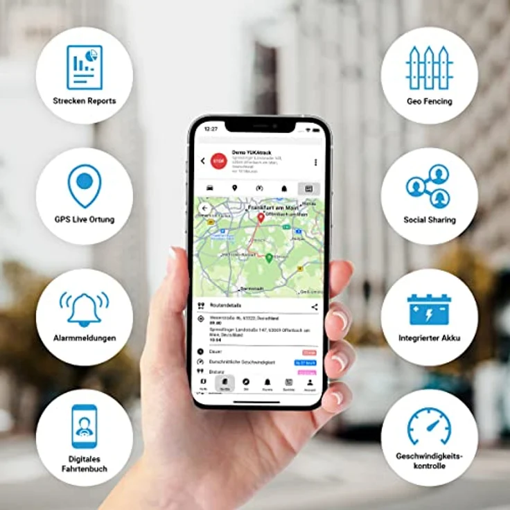 YUKAtrack EasyWire GPS Fahrtentracker, inklusive SIM-Karte und Datenflat, wasserbeständig, mit Geo Fencing und Fahrtenbuch – Bild 3