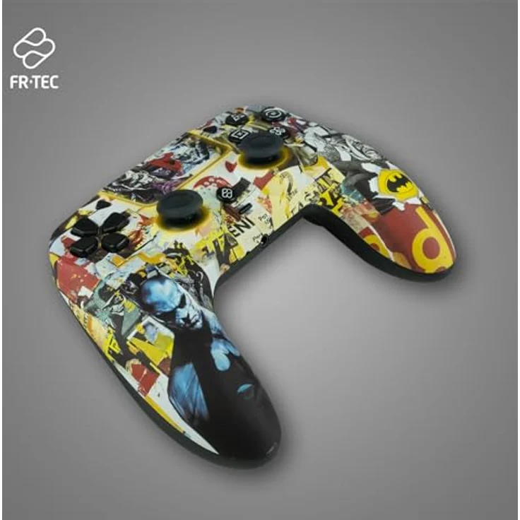 FRTEC Kabelloser Controller FR-TEC mit RGB-LED-Licht, kompatibel mit PC und PS4, 950-mAh-Akku, 10 Stunden Akkulaufzeit, Batman-Design – Bild 2