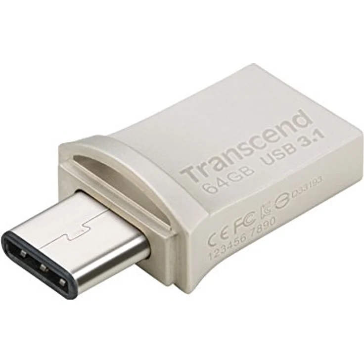 Transcend JetFlash 890 64GB USB Type-C zu USB 3.1 Gen 1 Dual Connector USB OTG Flash Drive für Android TS64GJF890S – Bild 3