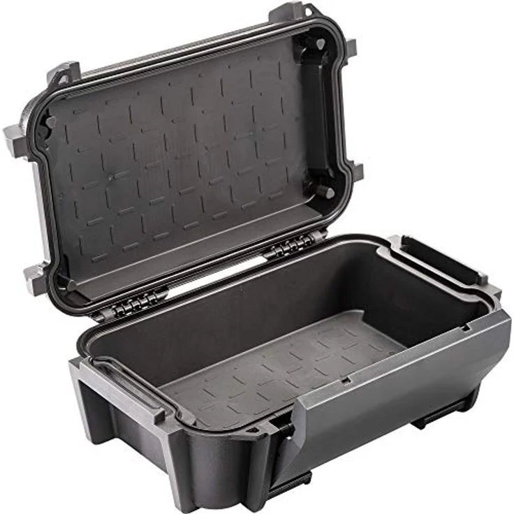 PELI R60 Ruck Schutzbehälter, wasserdichte Aufbewahrungslösung für kleine elektr. Geräte und Werkzeuge bei Outdoor-Abenteuern, IP68 Wasserdicht und staubdicht, 2,32L Fassungsvermögen, Farbe: Schwarz – Bild 4