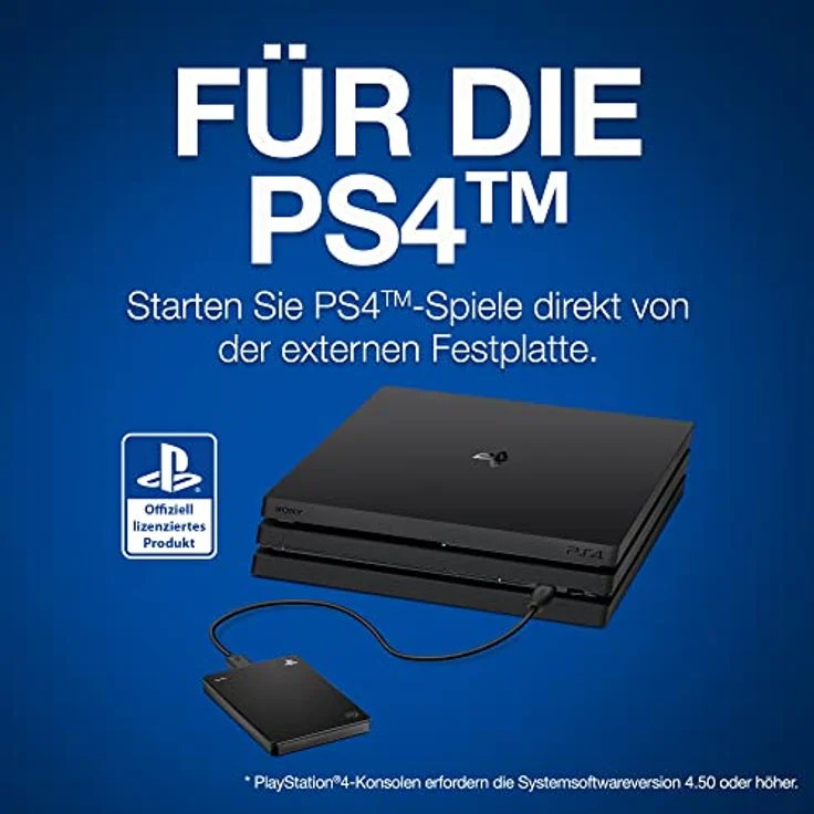 Seagate Game Drive PS4/PS5, 4 TB, tragbare externe Festplatte, 2.5 Zoll, USB 3.0, schwarz, Modellnr.: STLL4000200 – Bild 5