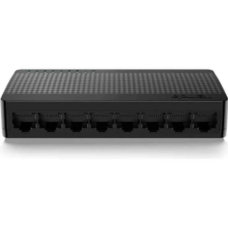 Tenda SG108 LAN Switch, 8 Port Gigabit Netzwerk Switch, Plug-and-Play, Lüfterlos, Unmanaged, Schwarz – Bild 1