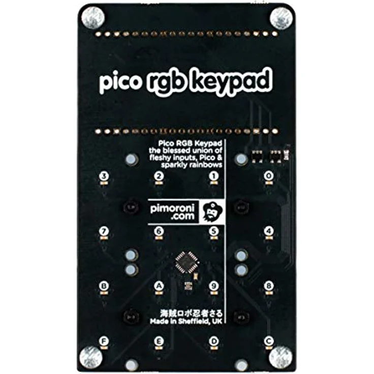 Pimoroni Pico RGB-Tastatur-Basis, 4x4 Silikon-Tastatur mit 16 adressierbaren RGB-LEDs, kompatibel mit Raspberry Pi Pico – Bild 2