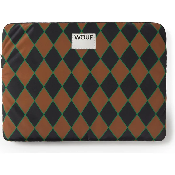 Wouf Studio Laptophülle 32.5 cm (14.17"), Notebooktasche aus hochwertigem Polyester mit integriertem Laptopfach, schwarz