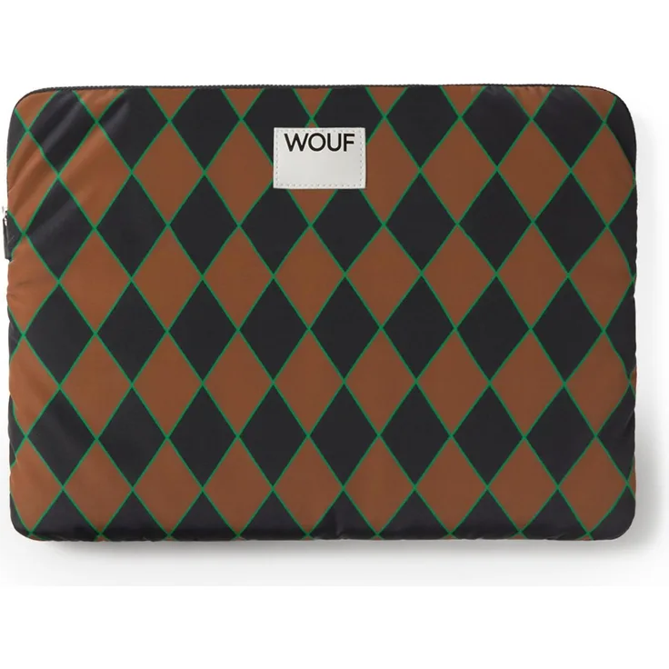 Wouf Studio Laptophülle 32.5 cm (14.17"), Notebooktasche aus hochwertigem Polyester mit integriertem Laptopfach, schwarz